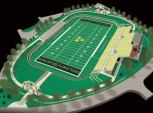 Rendering of new football stadium