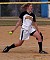 Joyce Dewitz throws a pitch against Bethany.