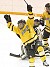 Laura Vannelli celebrates her goal in the first period that gave the Gusties a 6-0 lead.