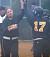 Abby Bernstein (left) is congratulated by Briana Hewitt.