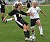 First-year Becca Hagen (left) scored the lone goal in Saturday's 1-0 road win over the College of Saint Benedict.