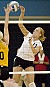 Andrea Kron hits the ball.