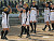 Gusties celebrate Mahre's record breaking home run in the third inning of game one.
