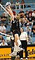 Meghan Gehring and Britta Bolm going up for a block.