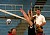 Britta Bolm and Andrea Kron block a Jessica Mate hit.