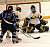 Breanna Scavo makes one of her 11 saves.