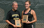 Samanth Frank (left) and Megan Gaard (right) with second place trophies.