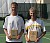 Charlie Paukert and John Kauss with their singles trophies.