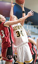 Junior Erin Boese goes up for the lay-up.