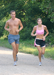 Head Coach Jed Friedrich trains with Megan Lundgren.